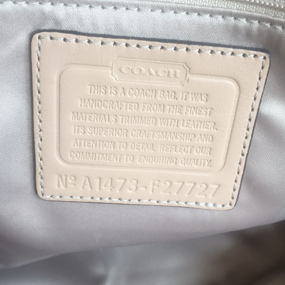❤️COACH SHIMMER TAYLOR leather & coated canvas - Picture 6 of 8
